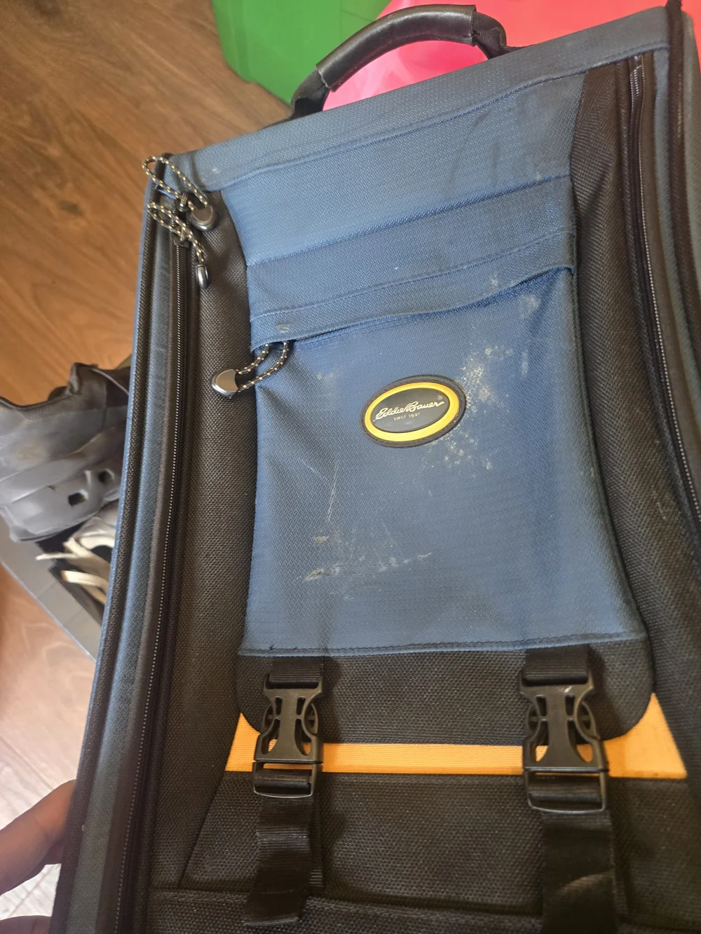Eddie Bauer Men's Blue and Black Travel Backpack